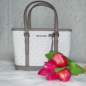 Michael Kors xs Tote Satchel Leather White